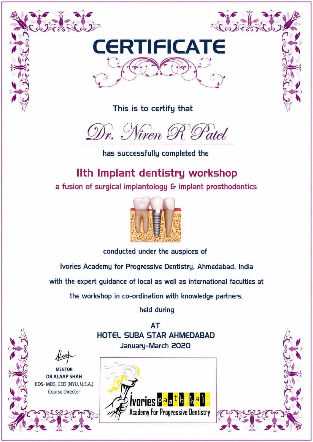 Professional Dental Certificate