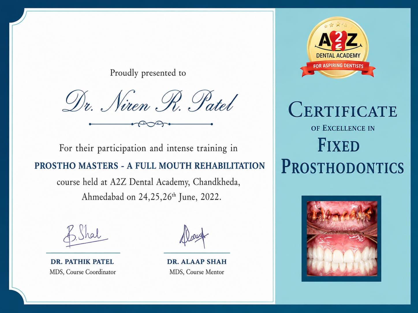 Professional Dental Certificate